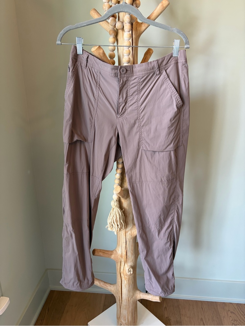 REI Straight-Leg Outdoor Pants in Tan/Mauve